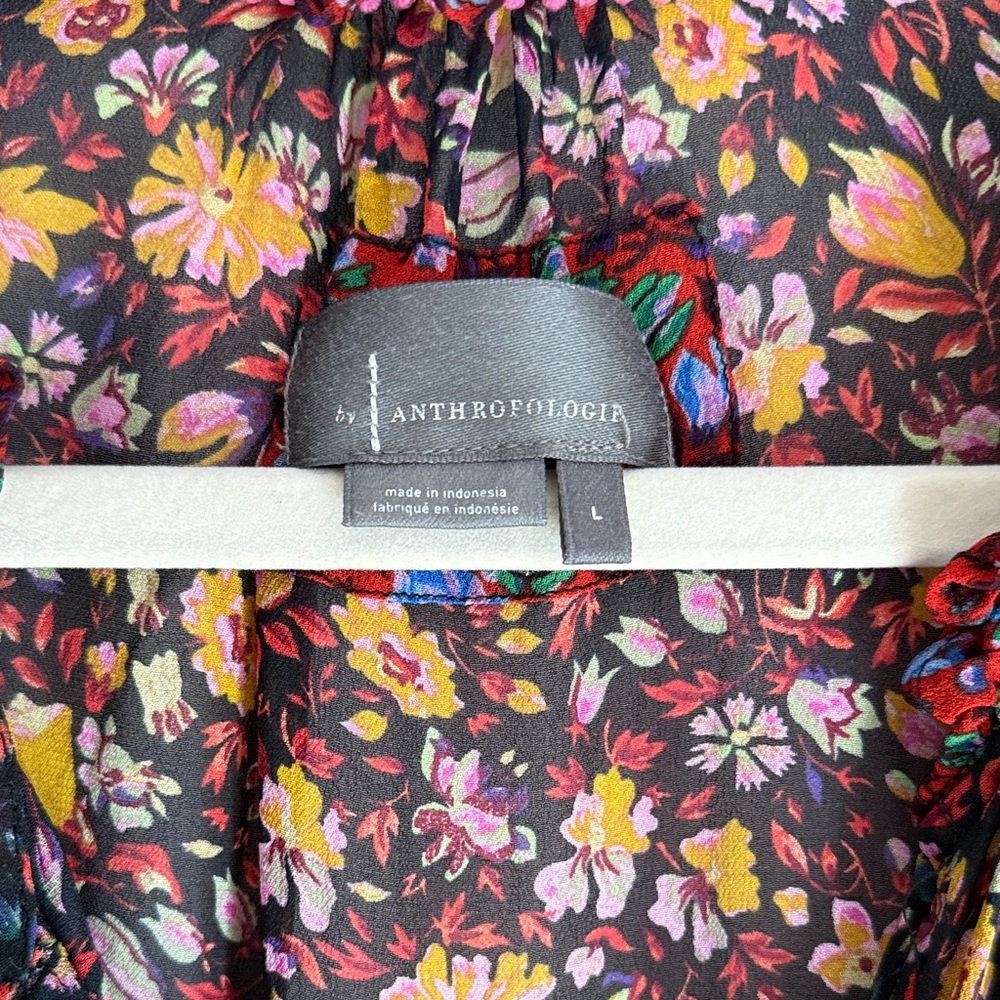 Anthropologie Helene Mixed Floral Print Boho Tunic Dress - Picture 5 of 10